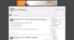 Desktop Screenshot of goodplace.eu